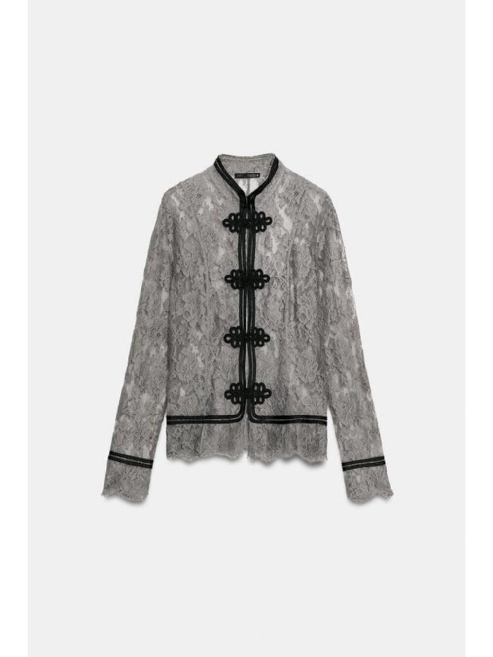 ZARA ZW COLLECTION LACE SHIRT WITH FROG FASTENING 5919/204/809